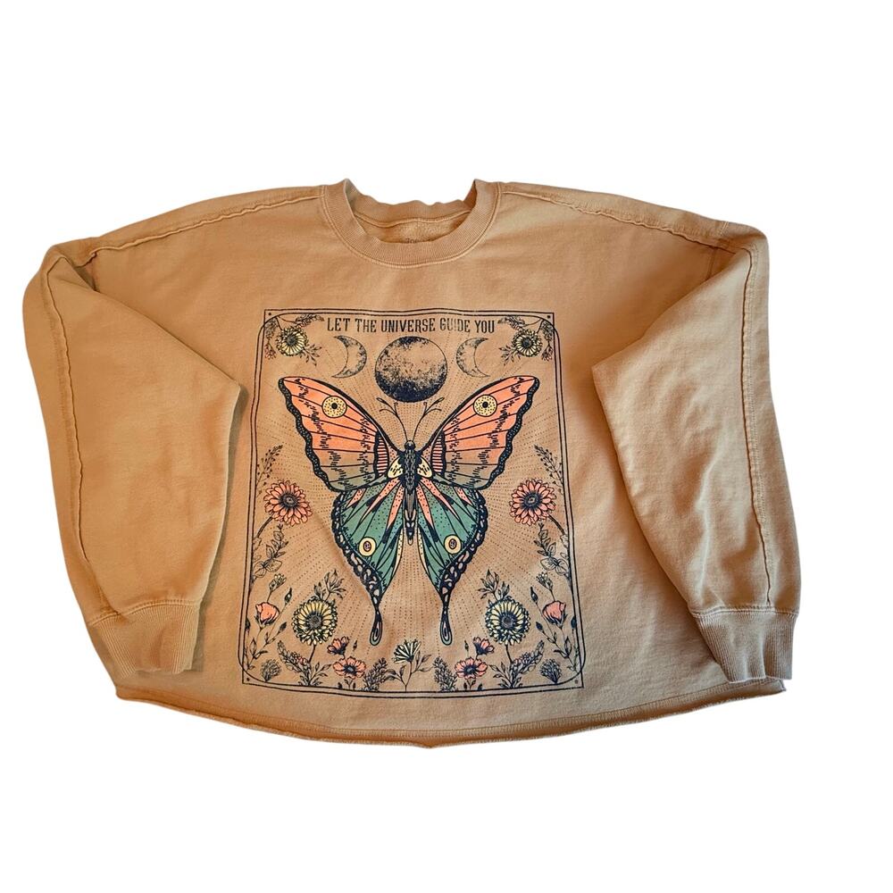 Zoe+Liv sweatshirt, Size  XXL, butterfly "Let the Universe Guide You"